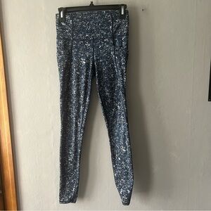 Athleta Blue Sandstone Salutation High Rise 7/8 Pocket Leggings Size XS